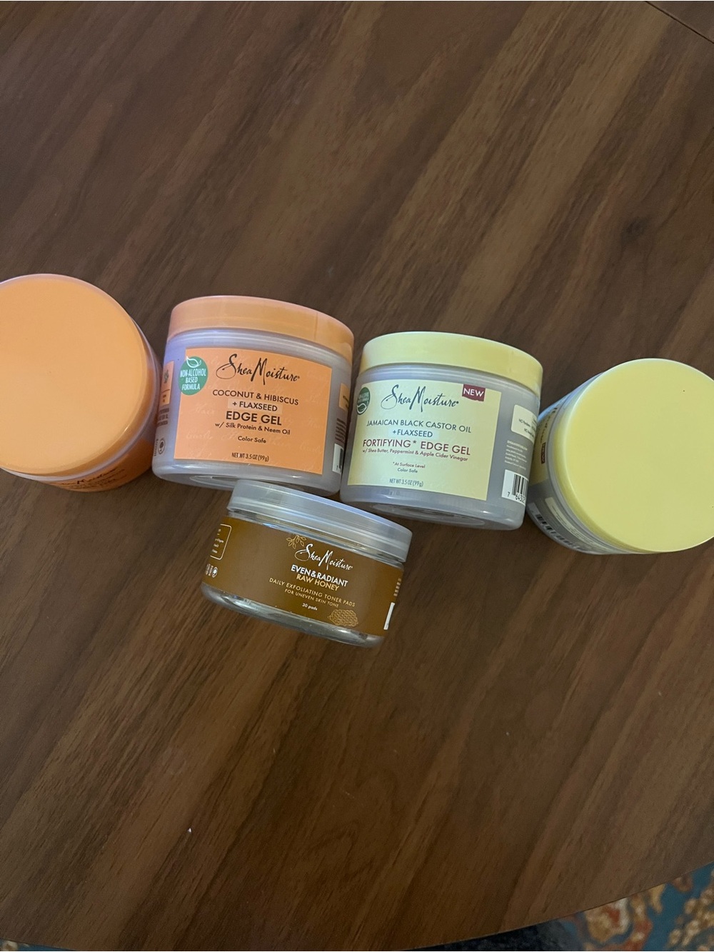 Shea Moisture Edge Gel and Hair Cream Trio - Orange, Yellow, Brown